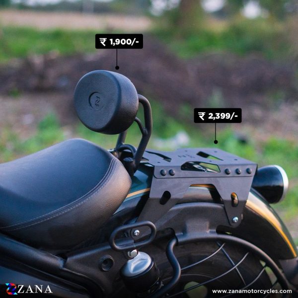 Backrest Oval Compatible with Luggage Rack for Super Meteor 650 by ZANA-ZI-8295 — изображение 2