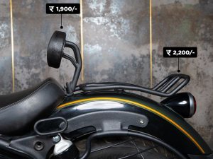 Backrest Oval Compatible with Luggage Rack for Super Meteor 650 by ZANA-ZI-8295