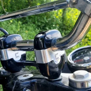 Image 1 Inch Handlebar Risers (Insert Type) for Interceptor 650 – Silver