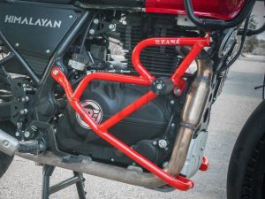Image Himalayan BS6 2021 Leg Guard with Slider Red – ZANA – ZI-8100