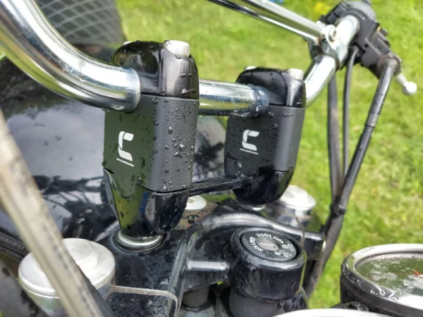 Image 2 Inch Handlebar Risers (Insert Type) for Interceptor 650 – Matt Black