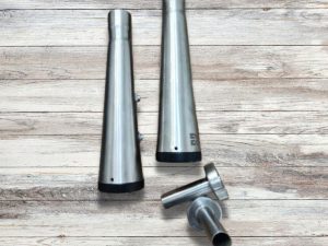 Image Adaptable Slip-On Silencer (Pair)- SLIM CANS-BLACK FINISH For Royal Enfield Interceptor 650 / Continental GT 650 – SS Motocorp