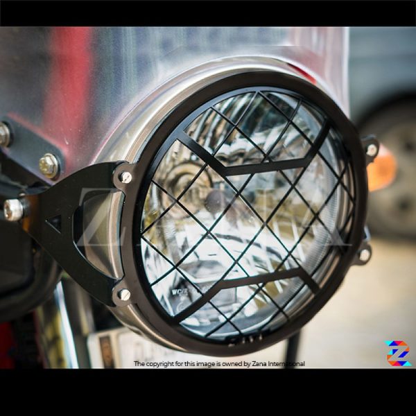 Image Black Head Light Grill Type-2 for Himalayan (2016-2022)&Himalayan BS6 (2021) by ZANA-ZI-8137