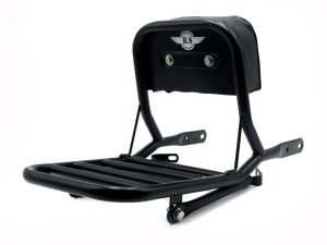 Image Bullet Backrest with Carrier in Stainless Steel Black Powder Coated – BR0057B