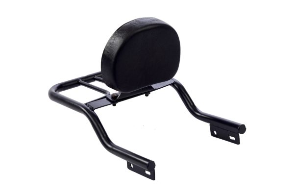 Image Bullet Stainless Steel Backrest With Pu Seat – Black Powder Coated – BR00155B