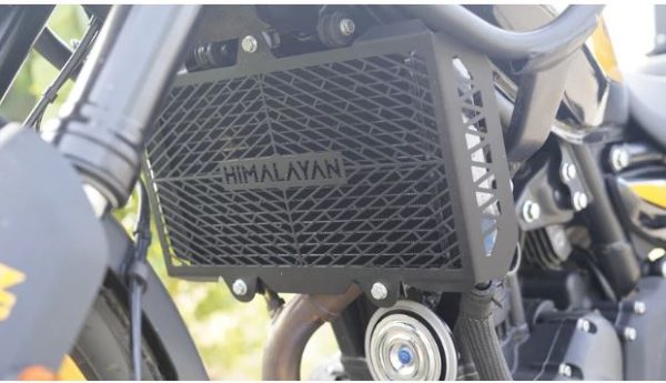 Image CRISS CROSS Radiator Guard for Himalayan 450 – Mild Steel – Carbon Racing