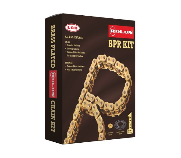 Image Rolon Brass Chain Sproket Kit for RE Reborn / RE Classic New / RE Meteor 350/ RE Hunter 350 – HPORC389