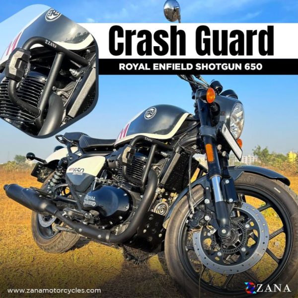 Image Zana Crash Guard for Royal Enfield Shotgun 650 Type 2 with Slider Black MS – ZI-8459