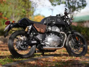 Royal Enfield-2 x 2 Full System Exhaust with SHORT CANS – Interceptor 650 / Continental GT650 – SS Motocorp