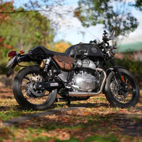 Royal Enfield-2 x 2 Full System Exhaust with SHORT CANS – Interceptor 650 / Continental GT650 – SS Motocorp