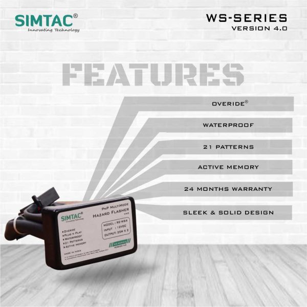 Image SIMTAC Plug & Play Hazard Module [V4.0] for RE Continental GT(BS4/BS6) Hazard Flasher/Adapter/Module-RE-WS4