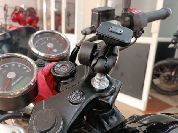 Image Handlebar mount for Mobile Holder on Royal Enfield GT 650 – RJ Customs