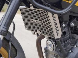 Image HIVE Premium Stainless Steel Radiator Guard for Himalayan 450 – Carbon Racing