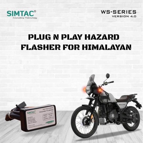 Image SIMTAC Plug & Play Hazard Module [V4.0] for RE Himalayan (BS4/BS6) Till 2020 Hazard Flasher/Adapter/Module-RE-WS4