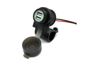 Image Handlebar Mounted Dual USB 4A (Plastic) – Cliff Top – TC-6613UM-B-4A