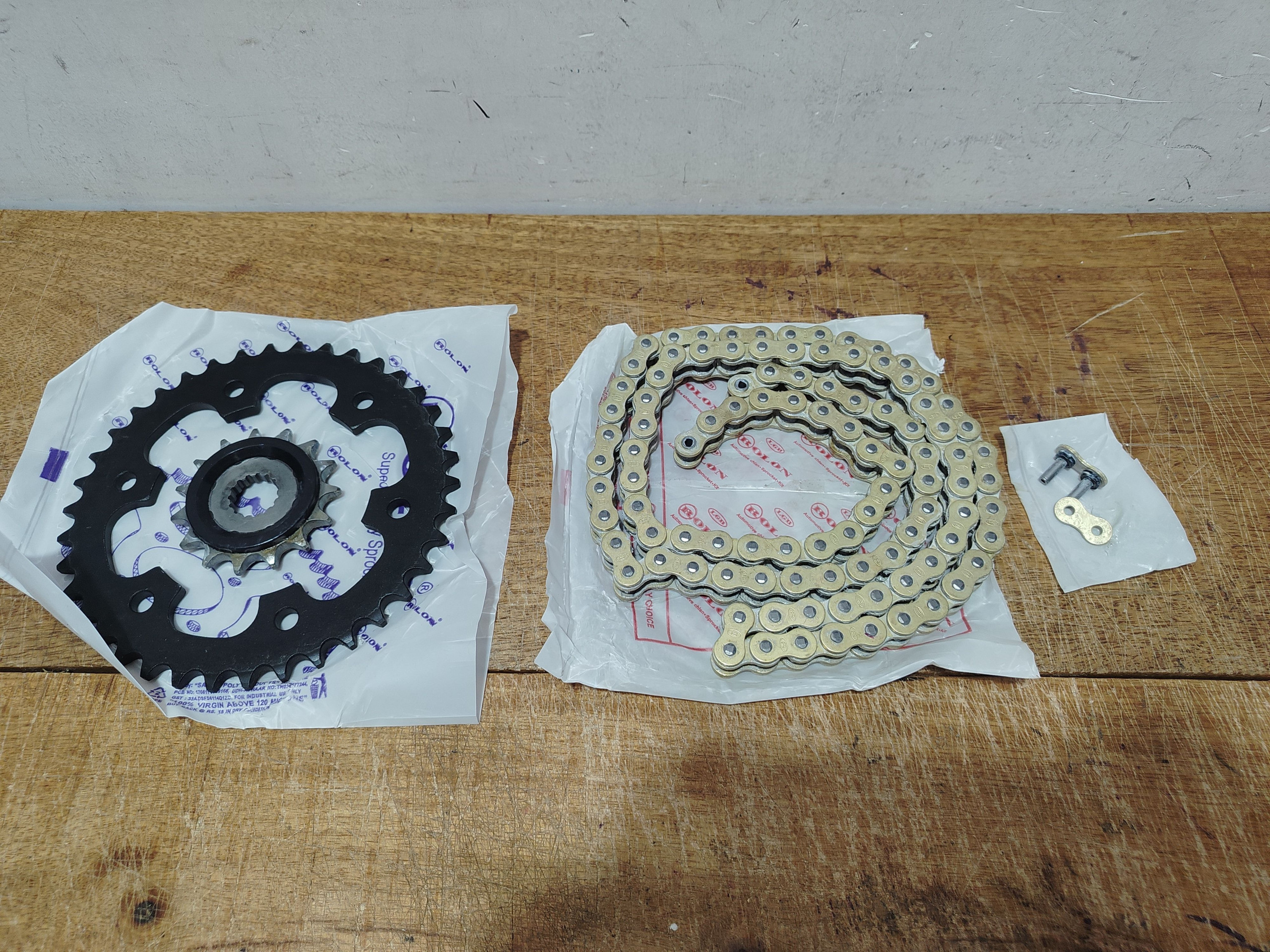 Royal Enfield Interceptor 650/ Continental GT 650 Rolon Brass chain sprocket kit HAXRC 323NF — изображение 2