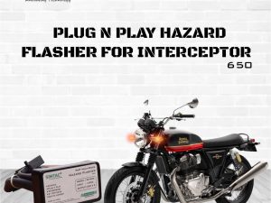 Image SIMTAC Plug & Play Hazard Module [V4.0] for RE Interceptor (BS4/BS6) Hazard Flasher/Adapter/Module-RE-WS4