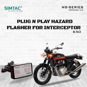 Image SIMTAC Plug & Play Hazard Module [V4.0] for RE Interceptor (BS4/BS6) Hazard Flasher/Adapter/Module-RE-WS4