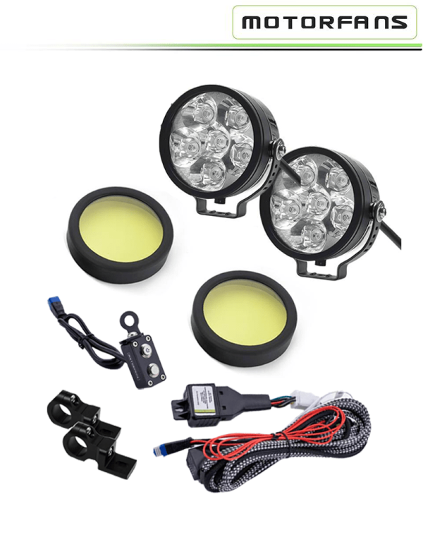 Image Motorfans L6R V3 50W Fully Dimmable 6500K 6000LM Combo/Spot Beam LED Auxiliary Light- Driving Combo