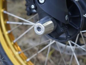 Image Premium Aluminium Fork Sliders for Himalayan 450 – Polished Silver – Carbon Racing