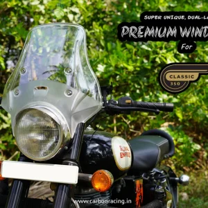 Image Premium Windshield for Royal Enfield Classic/Standard/Bullet – Clear