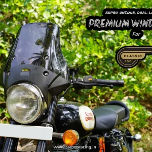 Image Premium Windshield for Royal Enfield Classic/Standard/Bullet – Smoked