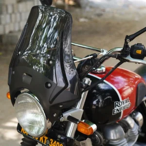 Image “WANDERER” Premium Windshield for Royal Enfield Interceptor 650 – Smoked V2 (Version 2)