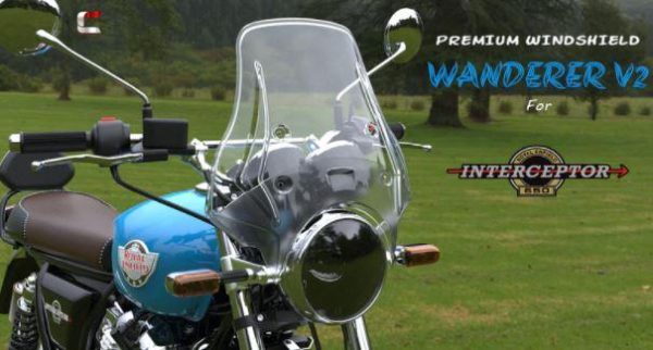 Image Premium Windshield for Royal Enfield Interceptor 650 – Clear V2 (Version 2)