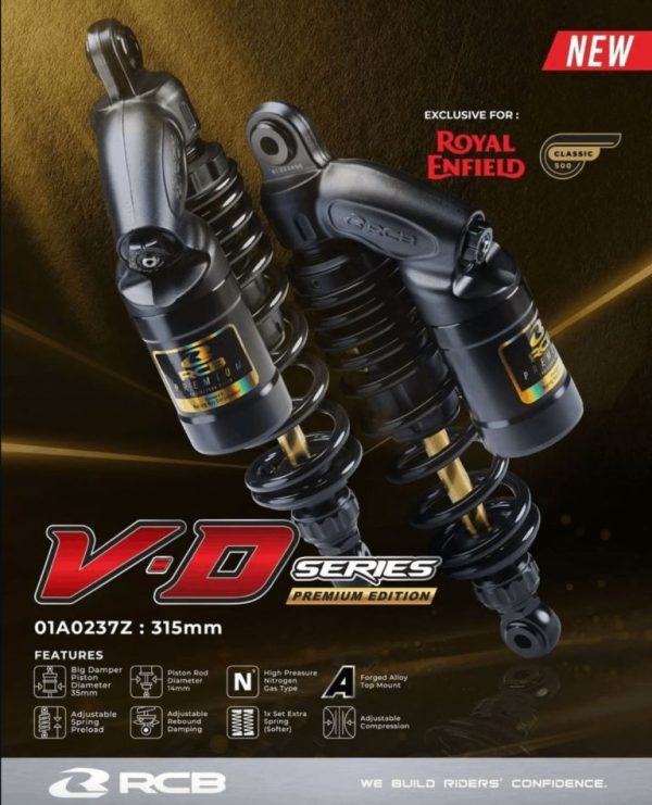 Image RCB VD Series Suspension Rear Shock Absorber Royal Enfield Classic 350 BS4 BS6 01A0237Z