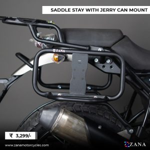 Image RE Himalayan(2016-22) Saddle Stays with Exhaust Sheild with Jerry Can Mounting Texture Matt Black by ZANA – ZI-8133