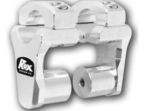 Image Rox Pivoting Handlebar Risers – 51mm Rise, 22 & 28mm Handlebar – Natural Aluminium