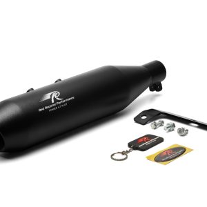 Image Red Rooster Rumbler Max–Black Matte Exhaust for RE Hunter 350