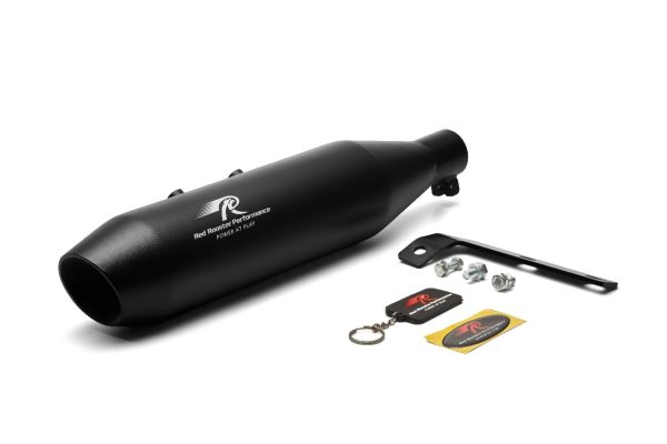 Image Red Rooster Rumbler Max–Black Matte Exhaust for RE Hunter 350