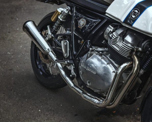 Image Royal Enfield- 2 x 1 Full System Exhaust with FAT CAN – Interceptor 650 / Continental GT 650 – SS Motocorp