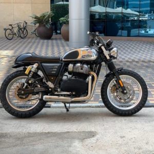 Image Royal Enfield-2 x 1 Full System Exhaust with SHORT CAN – Interceptor 650 / Continental GT 650 – SS Motocorp