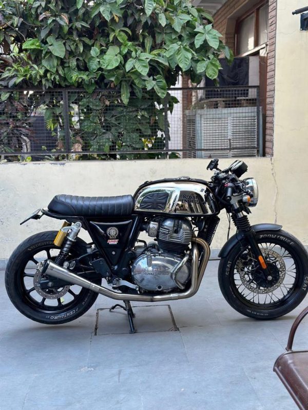 Image Royal Enfield-2 x 1 Full System Exhaust with SLIM CAN – Interceptor 650 / Continental GT 650 – SS Motocorp