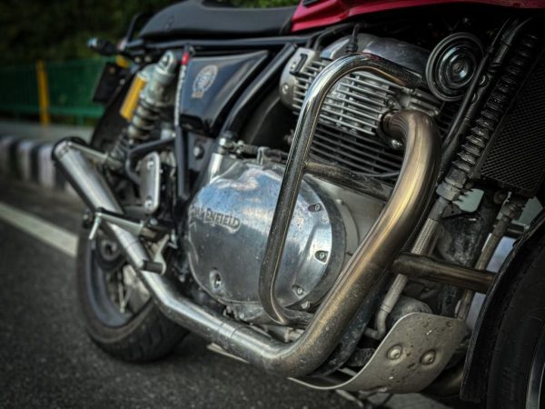 Image Royal Enfield-2 x 2 Full System Exhaust with SLIM CANS – Interceptor 650 / Continental GT 650 – SS Motocorp