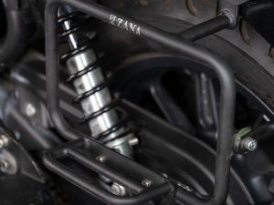 Image Saddle Stay with Exhaust Shield Black (T-1) for Super Meteor 650 by ZANA-ZI-8322