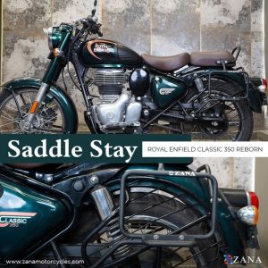 Image ZANA Saddle Stays Mild Steel With Exhaust Sheild Texture Matt Black For Classic 350 Reborn – ZI-8349