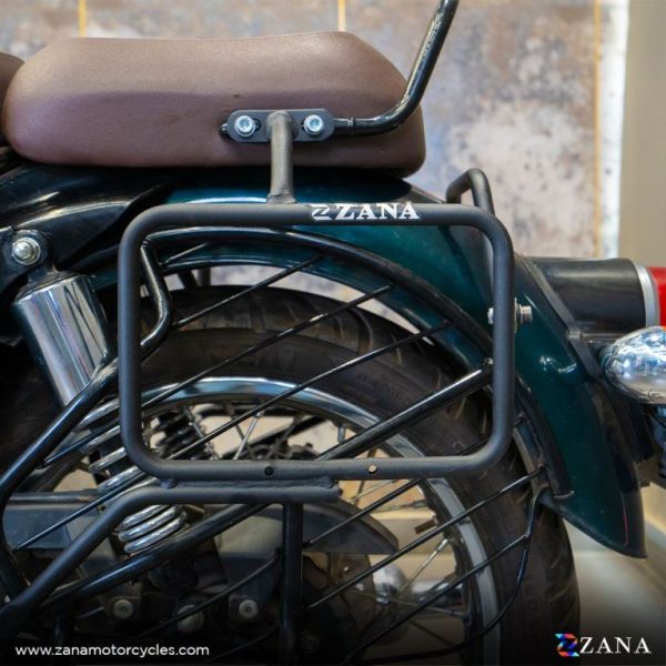 Image ZANA Saddle Stays Mild Steel With Exhaust Sheild Texture Matt Black For Classic 350 Reborn – ZI-8349