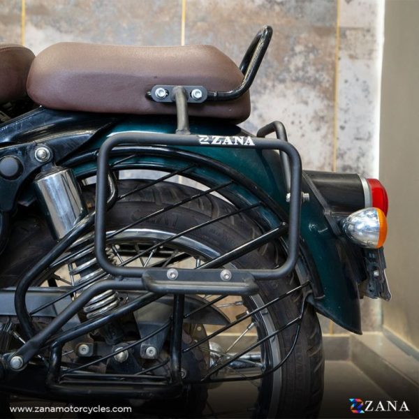 Image ZANA Saddle Stays Mild Steel With Exhaust Sheild Texture Matt Black For Classic 350 Reborn – ZI-8349