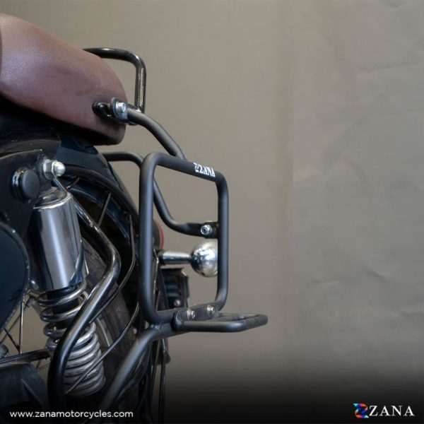 Image ZANA Saddle Stays Mild Steel With Exhaust Sheild Texture Matt Black For Classic 350 Reborn – ZI-8349