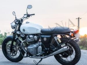 Image Saddle Stays With Exhaust Sheild Texture Matt Black for GT/INTERCEPTOR650 – ZANA, ZI-8121