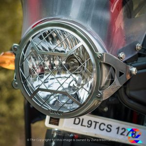 Image Silver Head Light Grill Type-2 for Himalayan (2016-2020) & Himalayan BS6 (2021) by ZANA-ZI-8140