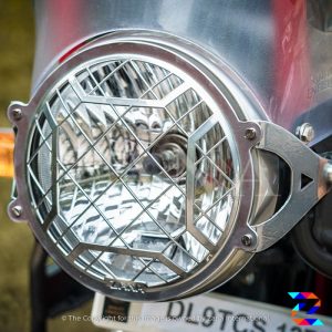 Image Silver Head Light Grill Type-4 for Himalayan (2016-2020) & Himalayan BS6 (2021) by ZANA-ZI-8141