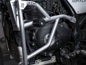 Image Silver Leg Guard with Slider for Himalayan BS6(2021-22) by ZANA – ZI-0001