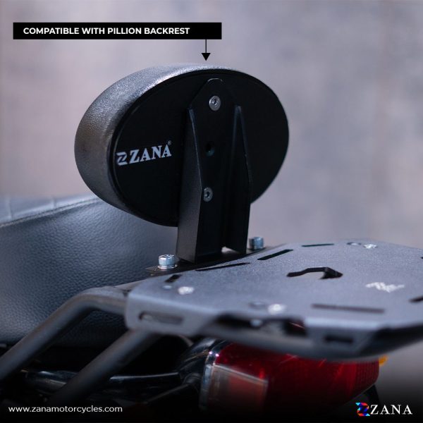 Image GT & Interceptor 650 Top Rack (T-2) with Aluminum Plate Compatible with Pillion Backrest by ZANA-ZI-8018