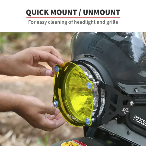 Image Yellow Tint Headlight Guard for RE Himalayan BS4 & BS6-2021 – ViaTerra