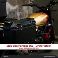 Image ZANA Panniers for Guerrilla 450 – L-Flat Aluminium Black (36 litre) – ZI-8523 LB