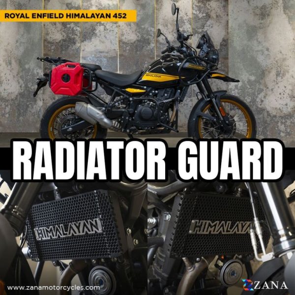 Image ZANA Radiator Guard Black with Himalayan Logo for Himalayan 452 – ZI-8444